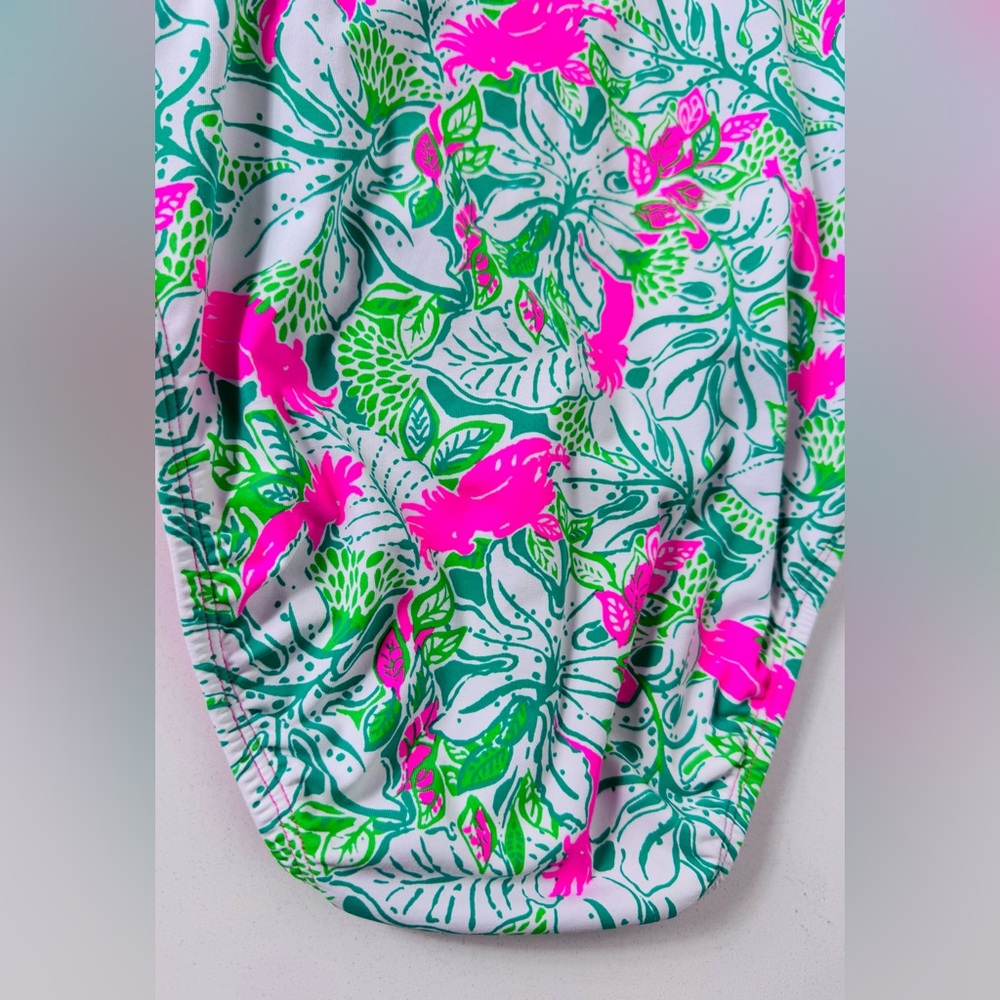 Lilly Pulitzer Flamenco One Piece Botanical Green Just Wing It Swimsuit Women 0 - Picture 6 of 9